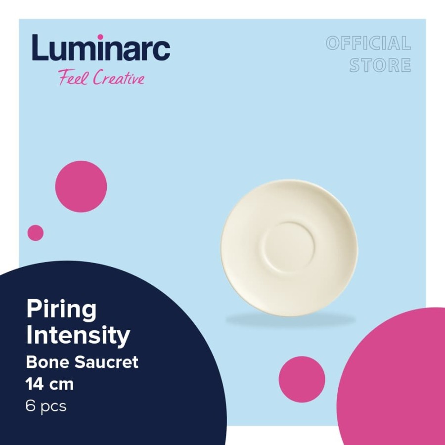 Luminarc Piring Intensity - Bone Saucert 14 cm - 6 pcs